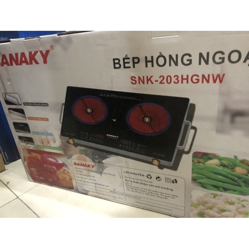 Bếp hồng ngoại đôi Sanaky SNK-203HGNW