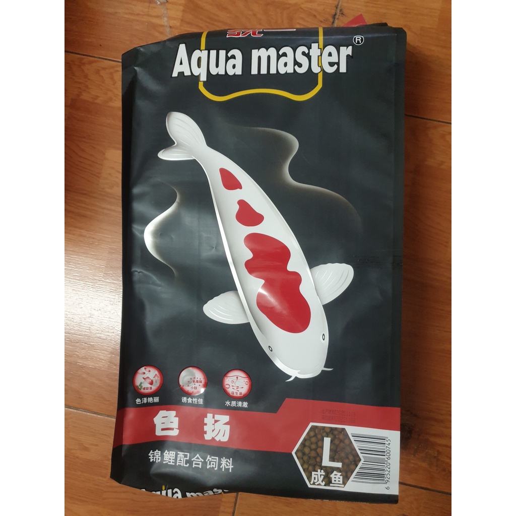 Thức Ăn Cá Koi Tăng Màu Aqua Master L Bao 5Kg