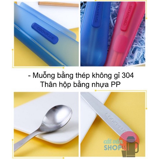 Bộ muỗng đũa Lock&Lock kèm hộp nhựa nhỏ gọn bền đẹp HPL103
