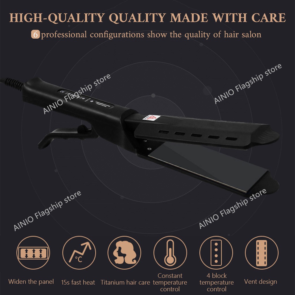 Máy duỗi tóc bằng hơi nước Bốn bánh răng Điều chỉnh khởi động nhanh Gốm Tourmaline Ionic Bàn là phẳng chuyên nghiệp Duỗi tóc chuyên nghiệp