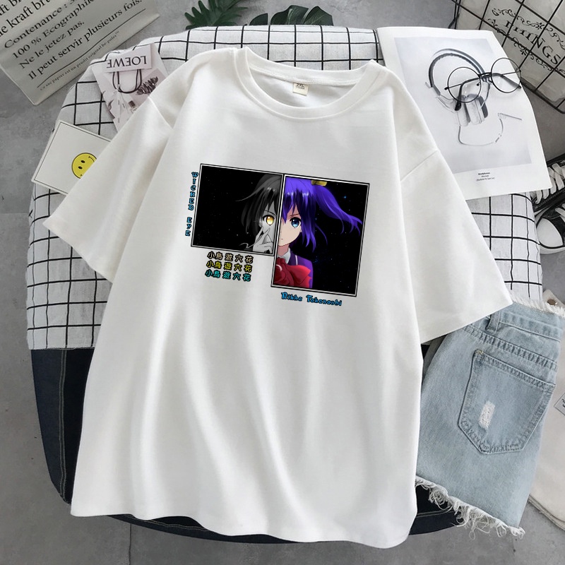 Áo thun tay ngắn in hình anime Rikka Takanashi Love Chunibyo & Other Delusions mới Harajuku Nhật Bản