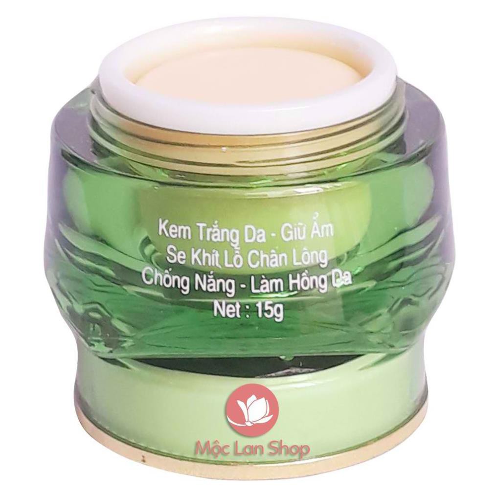 Kem dưỡng trắng da mặt, se khít lỗ chân lông, giữ ẩm, chống nắng, làm hồng da - Kem Nano White 15gr - Mỹ phẩm Mộc Lan