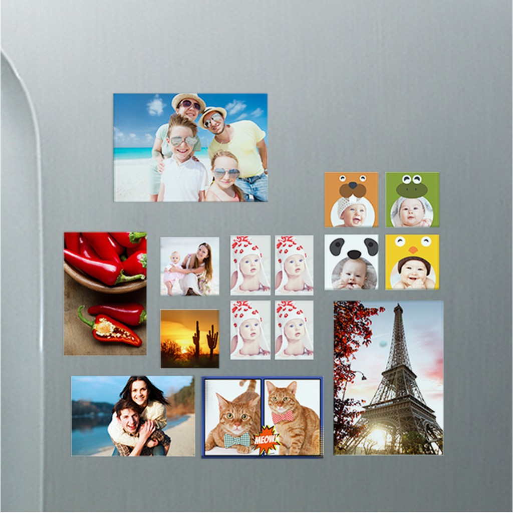 [Toàn Quốc][E-voucher] Voucher Nam châm trang trí tủ lạnh 15 x 10 cm in theo yêu cầu - Thiết kế trên Web Photobook