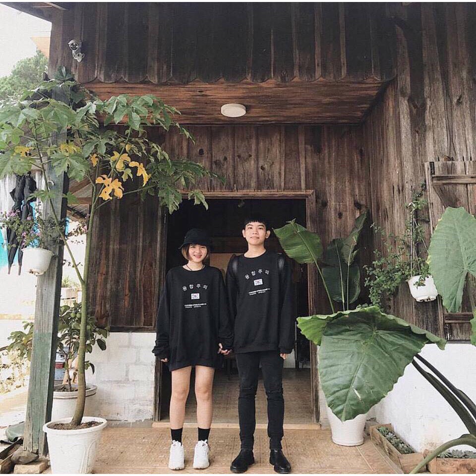 Áo sweater nỉ form rộng unisex Cờ Hàn Quốc, thời trang nam nữ ulzzang Wind | BigBuy360 - bigbuy360.vn
