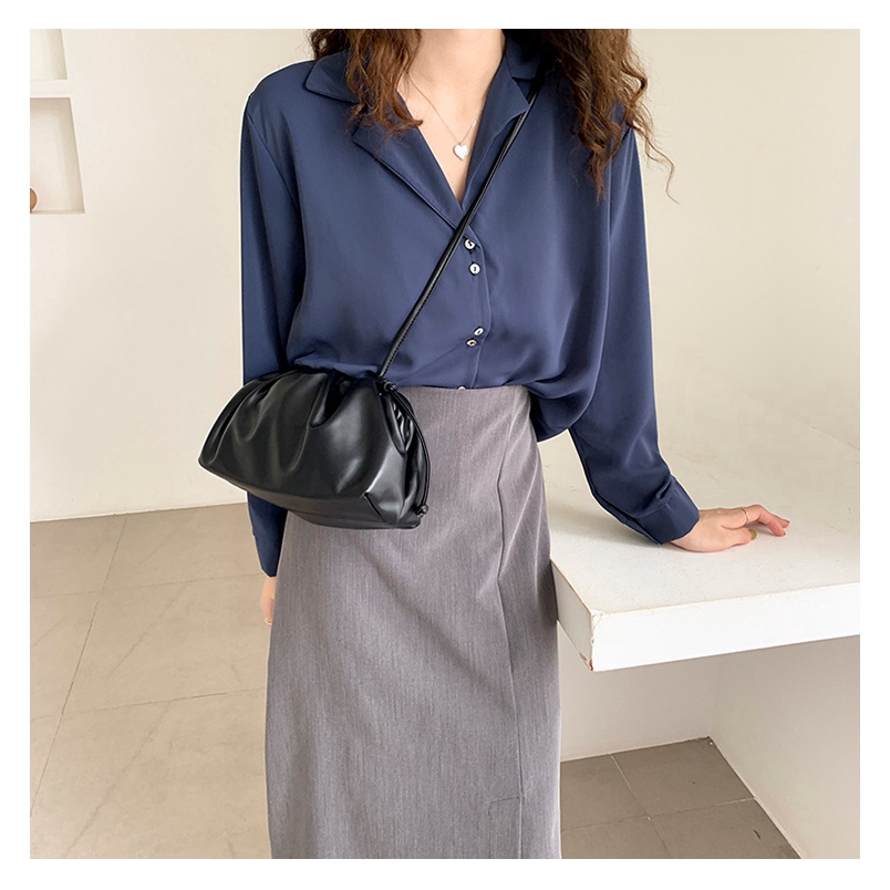 Túi tote IELGY đeo chéo xếp ly thời trang cho nữ