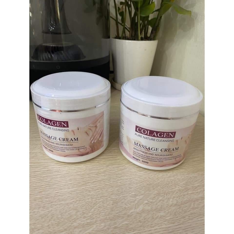 Kem massage collagen Hồng 500gram