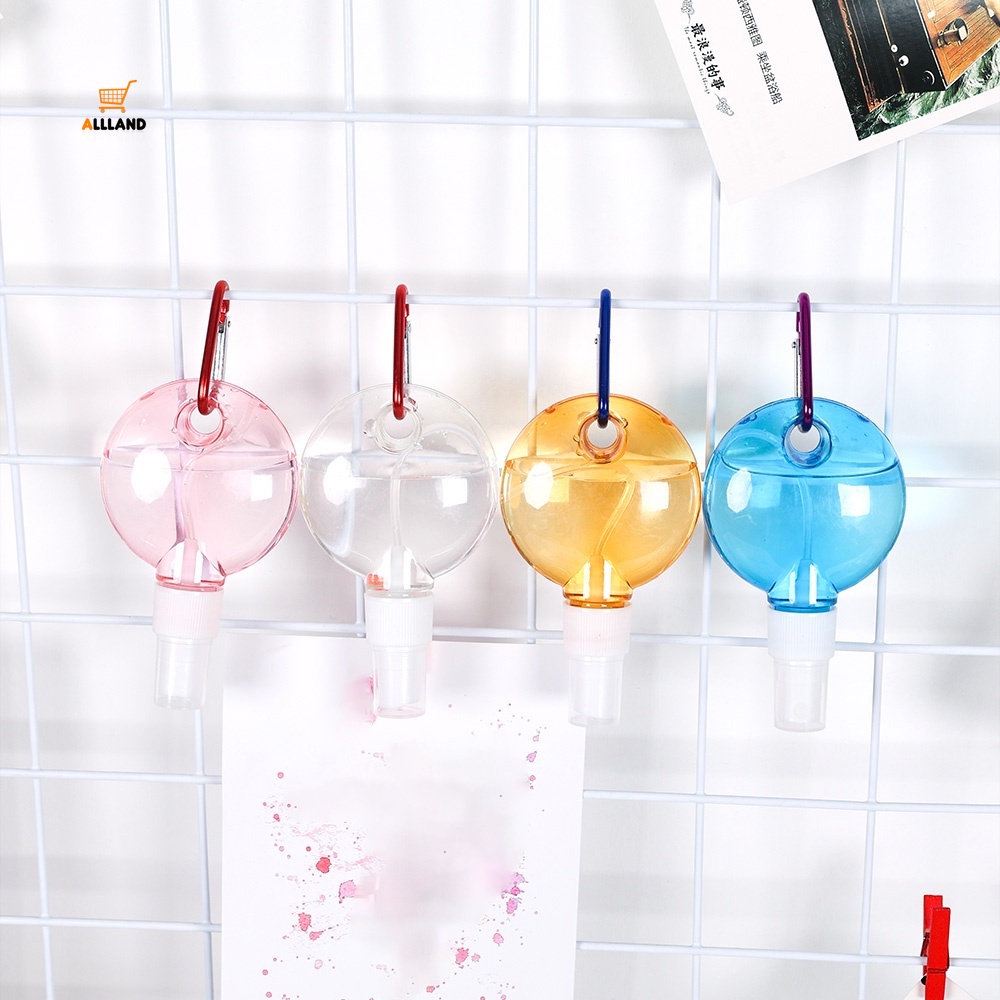 1 chai xịt hình tròn kèm móc khóa bằng nhựa màu sắc ngẫu nhiên