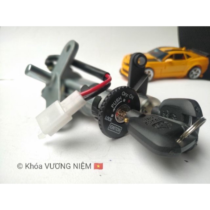 Bộ Ổ Khoá Xe Exciter 135 2005-&gt;2010 Chìa 6 - 8 Cạnh Chống Trộm Cao Cấp Chính Hãng VƯƠNG NIỆM