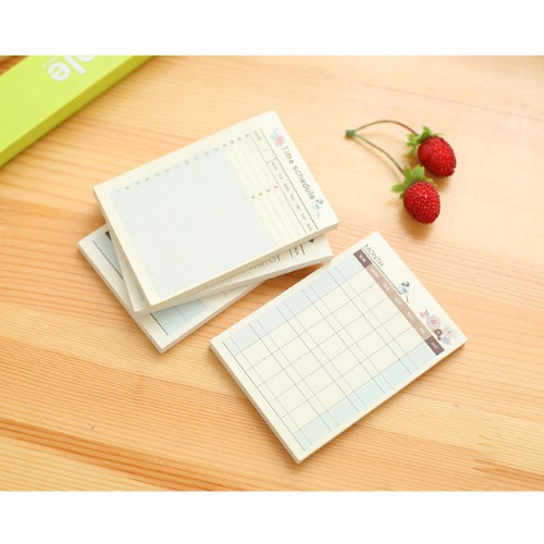 Z0294 Note Lịch Trình Bản Dày Vuông Đứng 4 Cấp Độ Bukao