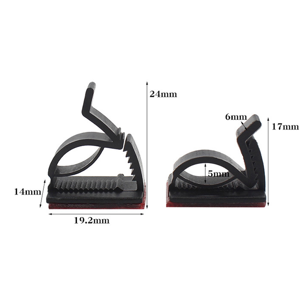 [COD] 100pcs Cable Clips for Car Office and Home Mounts Clip Organizer Clamps Creative Fasteners Cable Winder Durable Self-Adhesive Cord Adjustable|Wire Holder black