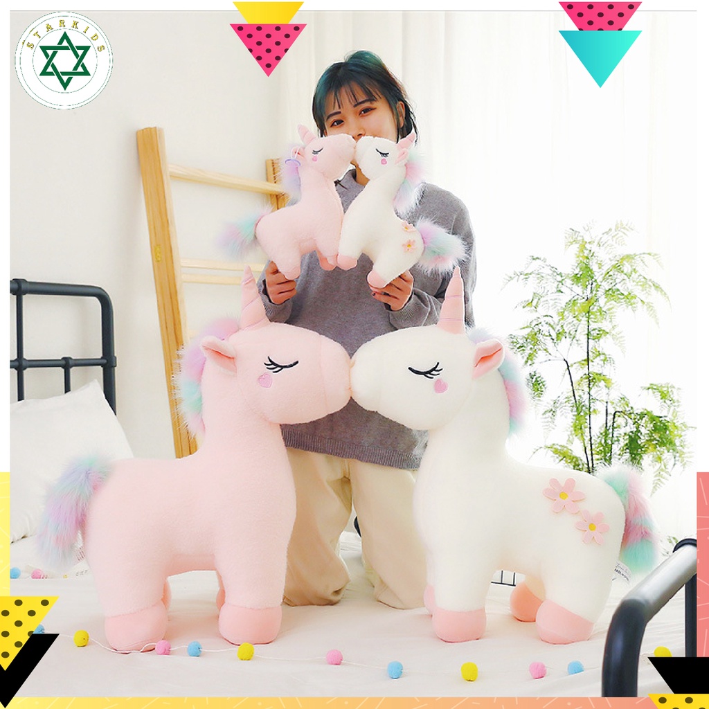 Pony nhồi bông - Pony hồng cao cấp 30cm - chất liệu dạ mềm