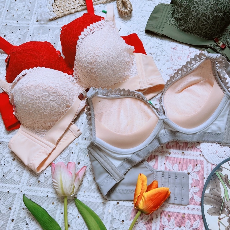 Áo lót ren Thái siêu độn dày 6CM, áo lót siêu tạo khe nâng ngực, áo lót ren không gọng