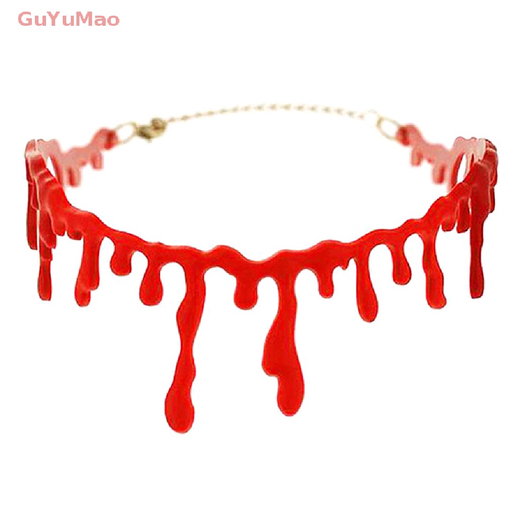 [cxGUYU] Vòng cổ Mặt Máu Giả Hóa Trang Halloween Kinh Dị PRTA