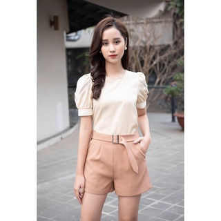 Áo sơ mi phối ren GUMAC AB3237
