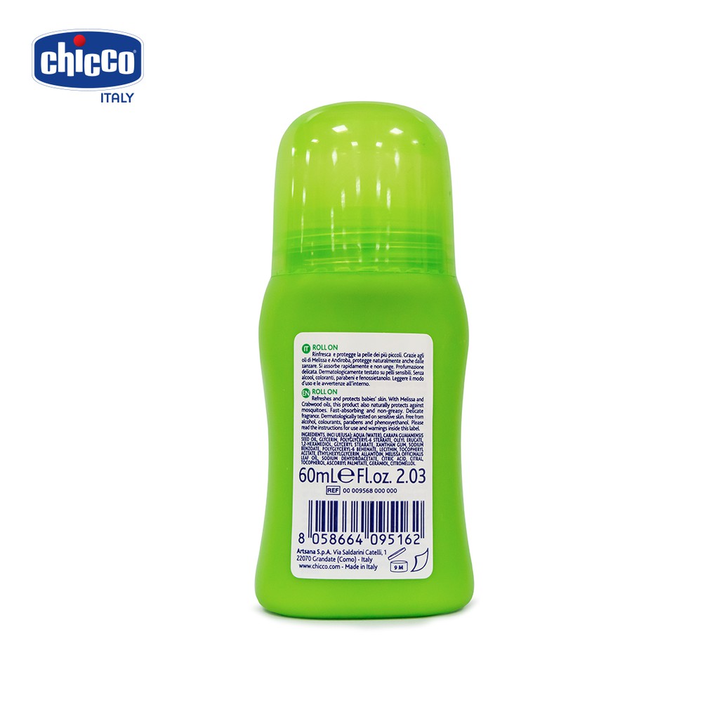 [ HÀNG CHÍNH HÃNG ] Lăn chống muỗi Chicco 60ml