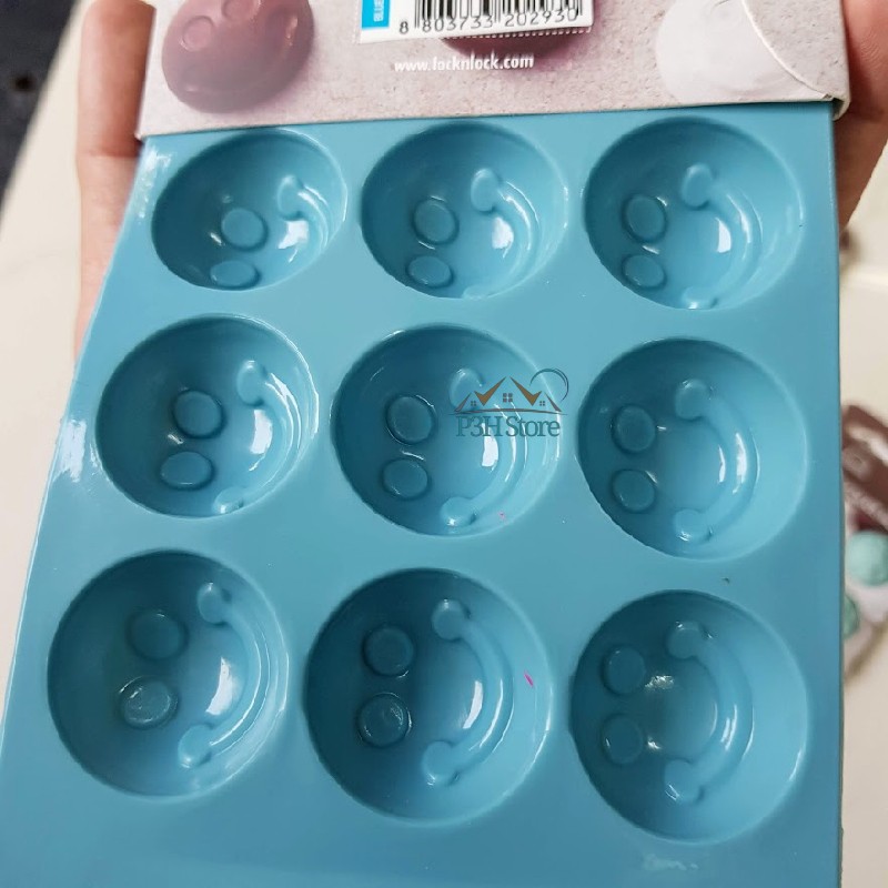 Khuôn socola Lock&amp;Lock khuôn làm đá hình mặt cười CKT222