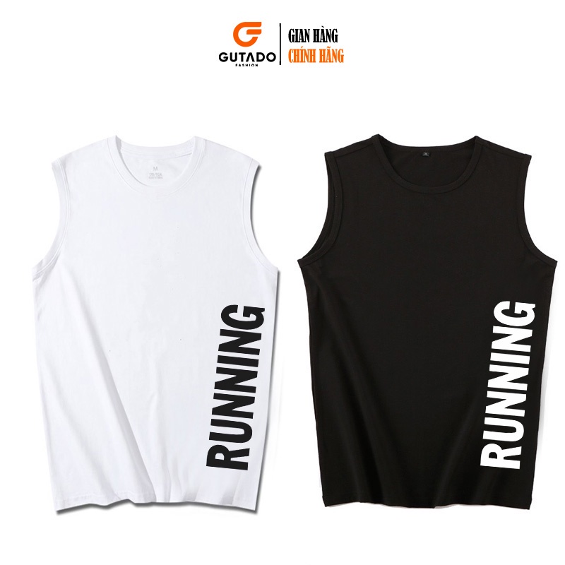 Áo ba lỗ tanktop Running chất vải thun lạnh cổ tròn form rộng sát nách tập gym co giãn mùa hè