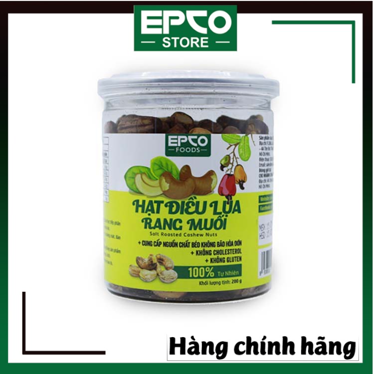 Hạt Điều Dinh Dưỡng Lụa Rang Muối EPCO Foods (Hũ 200g)