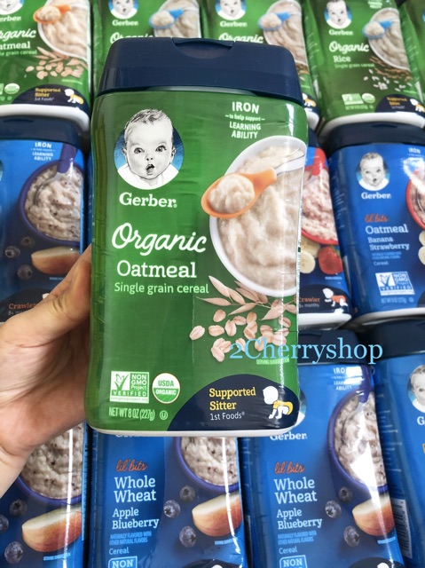 🎁BỘT ĂN DĂM GERBER Organic 227g hạn 10/21