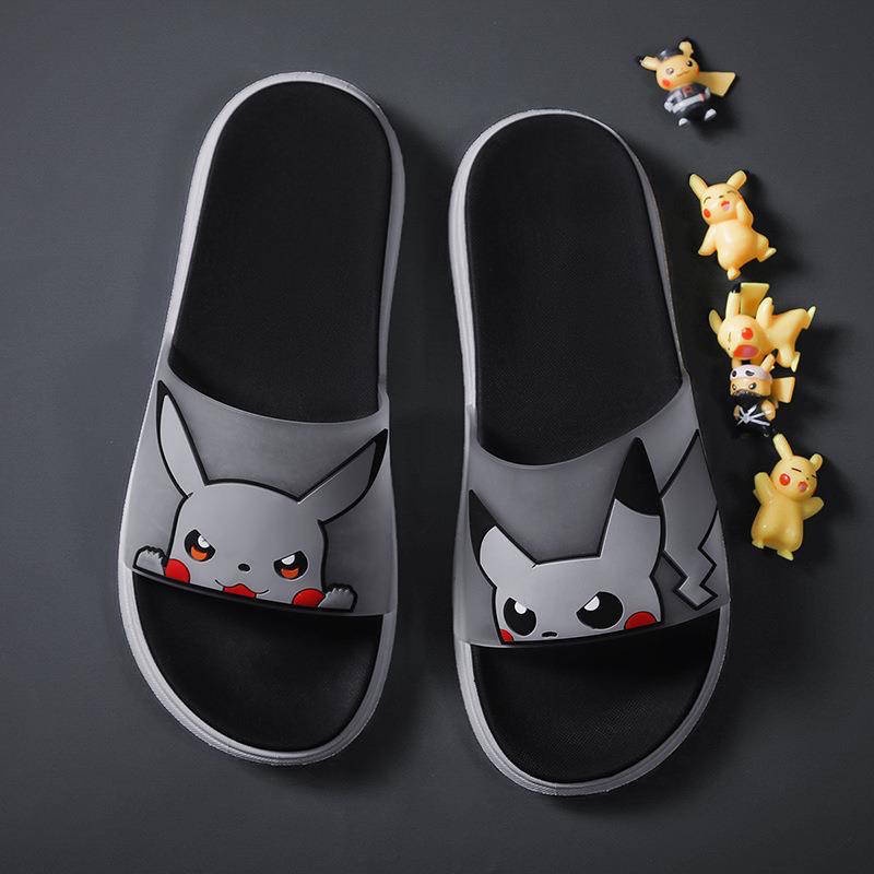 dép bánh mì Dép Quai Ngang In Hình Pikachu Phong Cách Hàn Quốc Mẫu Mới Thời Trang Mùa Hè 2021 Cho Nam