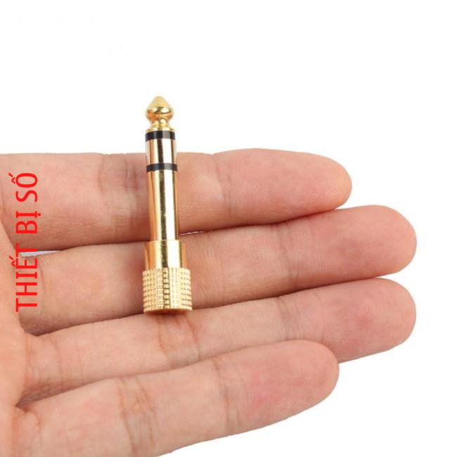 Jack Đầu chuyển 3.5 Ra 6.5 Mạ Vàng - Đầu chuyển cho Tai Nghe Mic Đàn Guitar Điện -dc3125