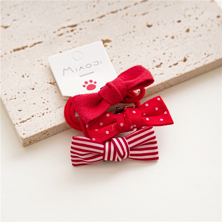 Set 3 Dây Buộc Tóc Thắt Nơ Mới Cho Bé Gái