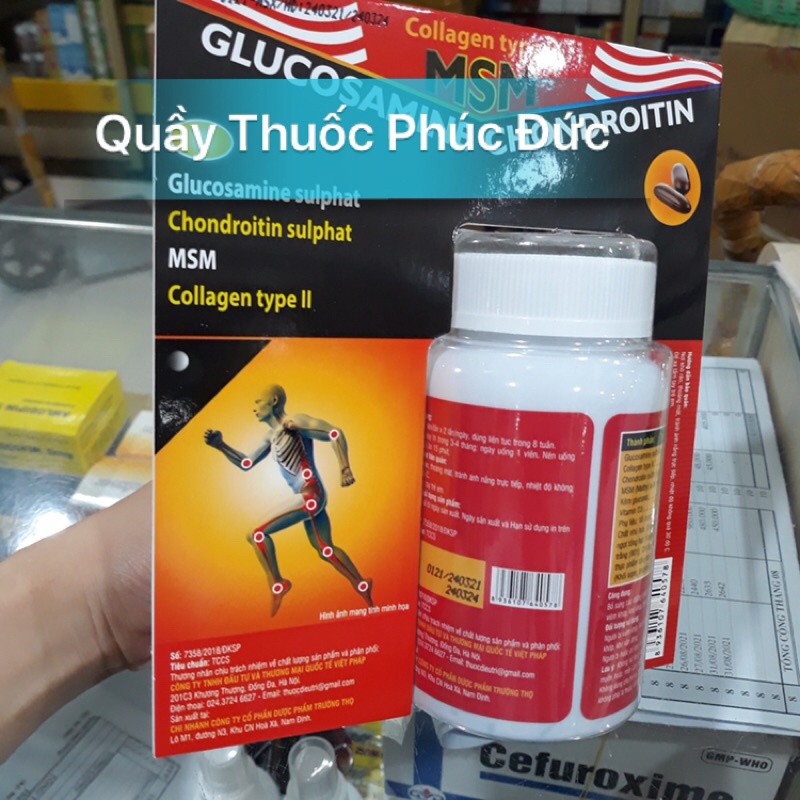 GLUAMINS hỗ trợ giảm khô khớp ,viêm khớp lọ 60 viên