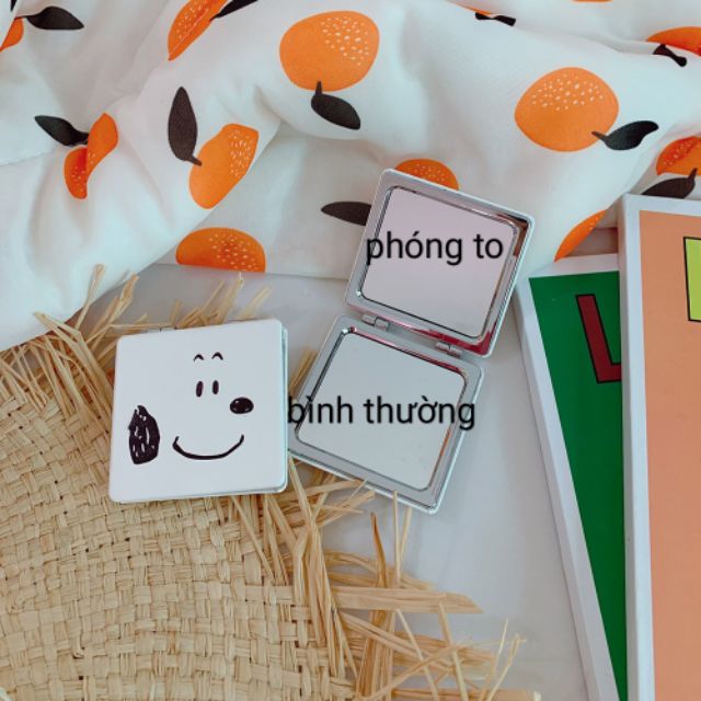 Gương mini hai mặt phóng đại/bình thường