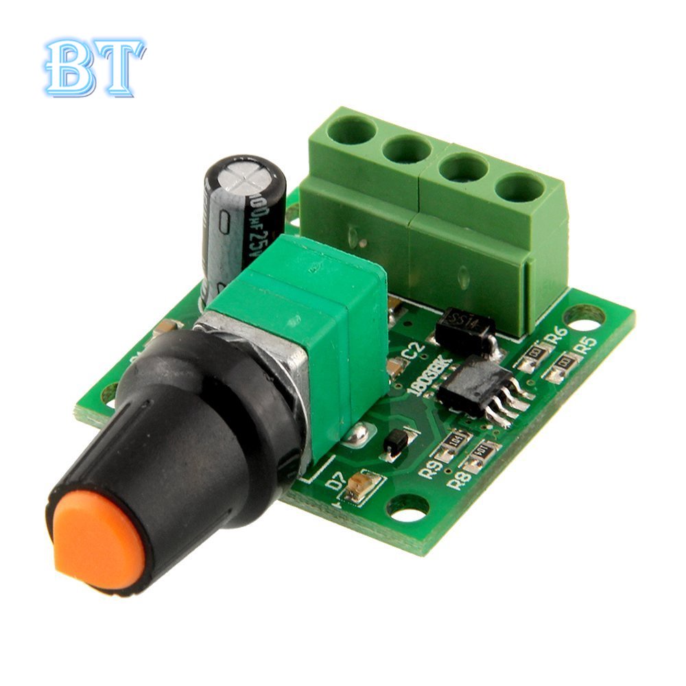 Bộ Điều Khiển Tốc Độ Động Cơ 2A PWM 1803BK + Cầu Chì DC 1.8V 3V 5V 6V