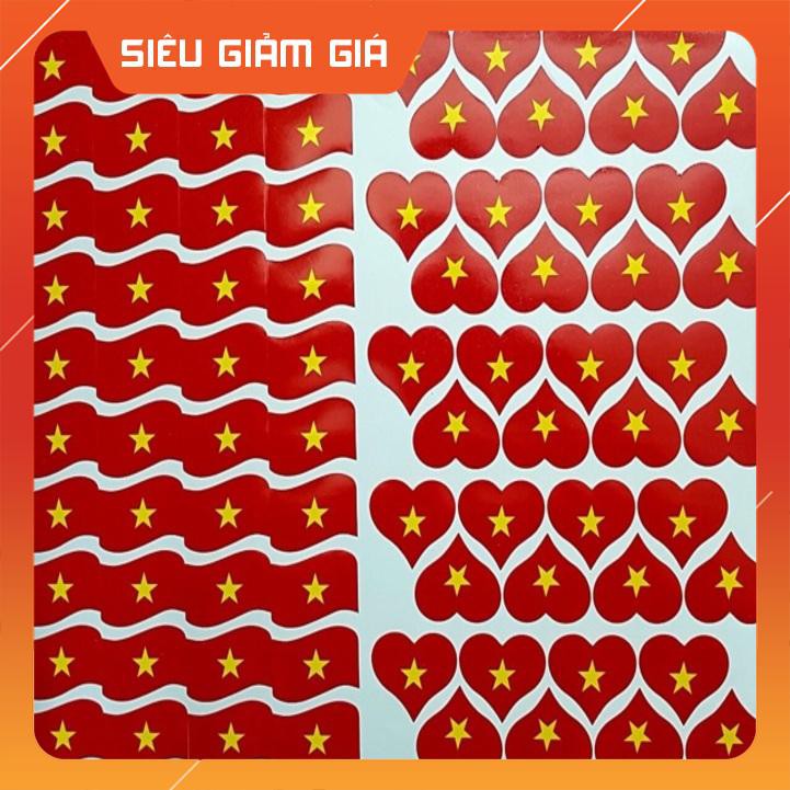 80 Sticker dán mặt sticker cờ đỏ sao vàng- COMBO 1 tờ 80 hình dán- SỈ/ BUÔN GIÁ RẺ HBB | BigBuy360 - bigbuy360.vn
