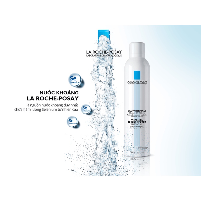 Xịt khoáng La Roche Posay Thermal Spring Water 300ml, Cấp Ẩm, Làm Dịu Và Bảo Vệ Da