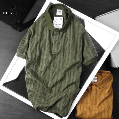 Áo Polo ZARA Chất Len Nam Dáng Slim-fit Phối Line