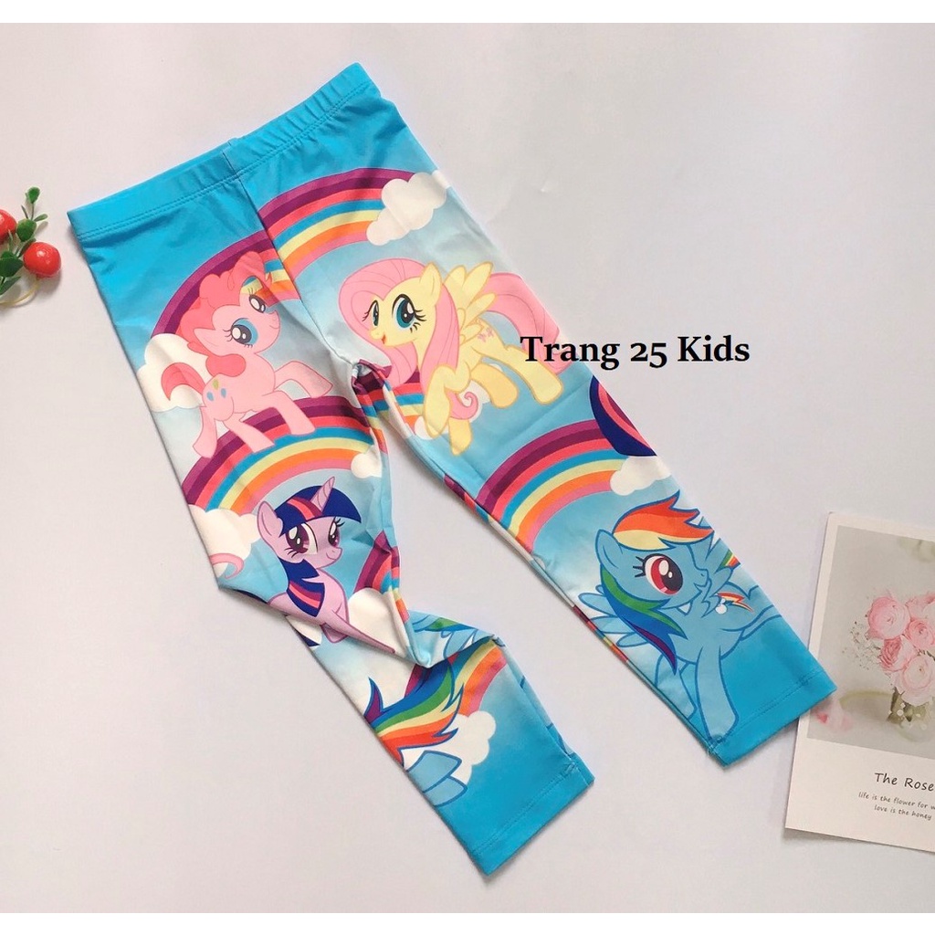 [Chính hãng] Quần Legging bé gái thun lạnh in elsa pony, quần ôm gọn thun mềm mịn,  Aq023-Trang 25Kids