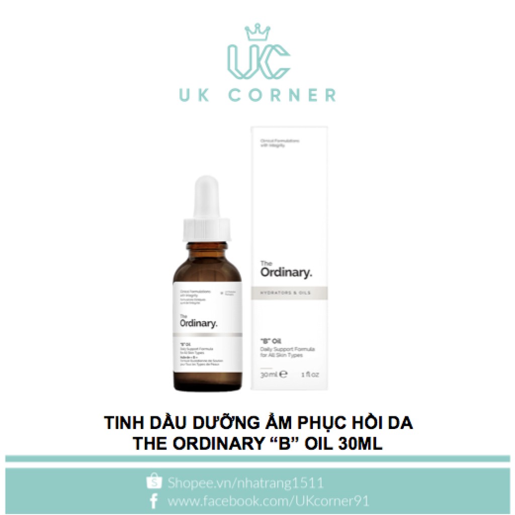Dầu dưỡng "thần dược" dưỡng ẩm - phục hồi hư tổn trên da The Ordinary "B" oil | BigBuy360 - bigbuy360.vn