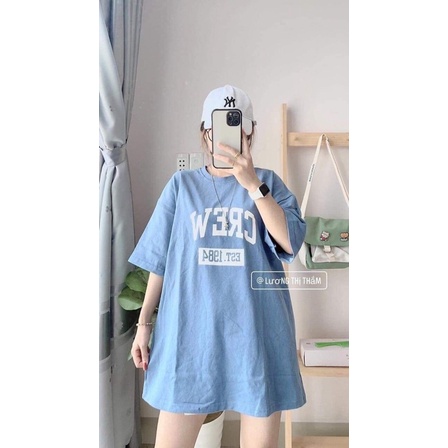 Áo Phông CREW Nhiều Màu Form Rộng Unisex Áo Phông Hot Hit Nam Nữ