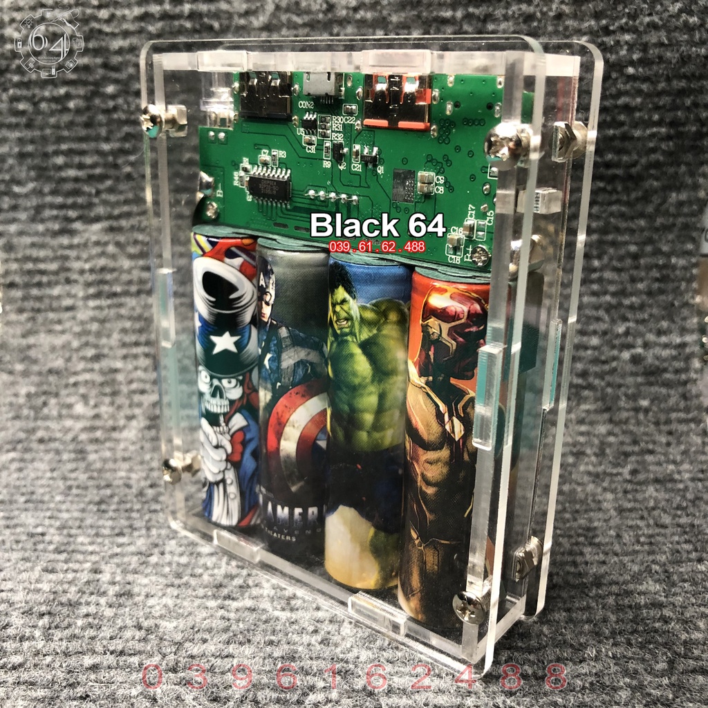 Sạc dự phòng 10.400 mah mica trong suốt siêu ngầu