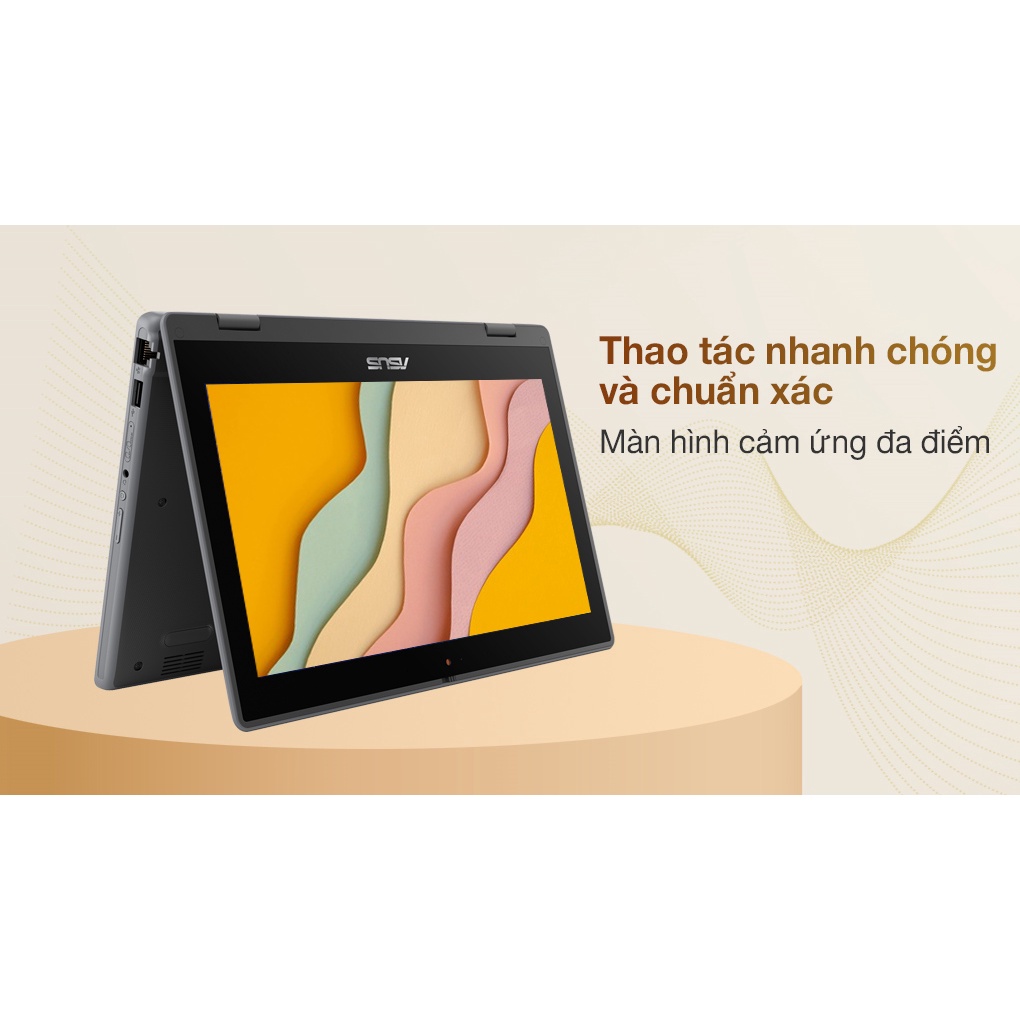 Laptop Asus BR1100 Chip Intel N6000 | RAM 8GB | 128GB-EMMC | 11.6' | Win bản quyền - Chính hãng. Tặng chuột, Bút cảm ứng