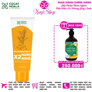 Dung dịch vệ sinh Gel X2 Nano nghệ mini Cocayhoala - Giúp cô bé khỏe mạnh, hồng hào se khít - 10g
