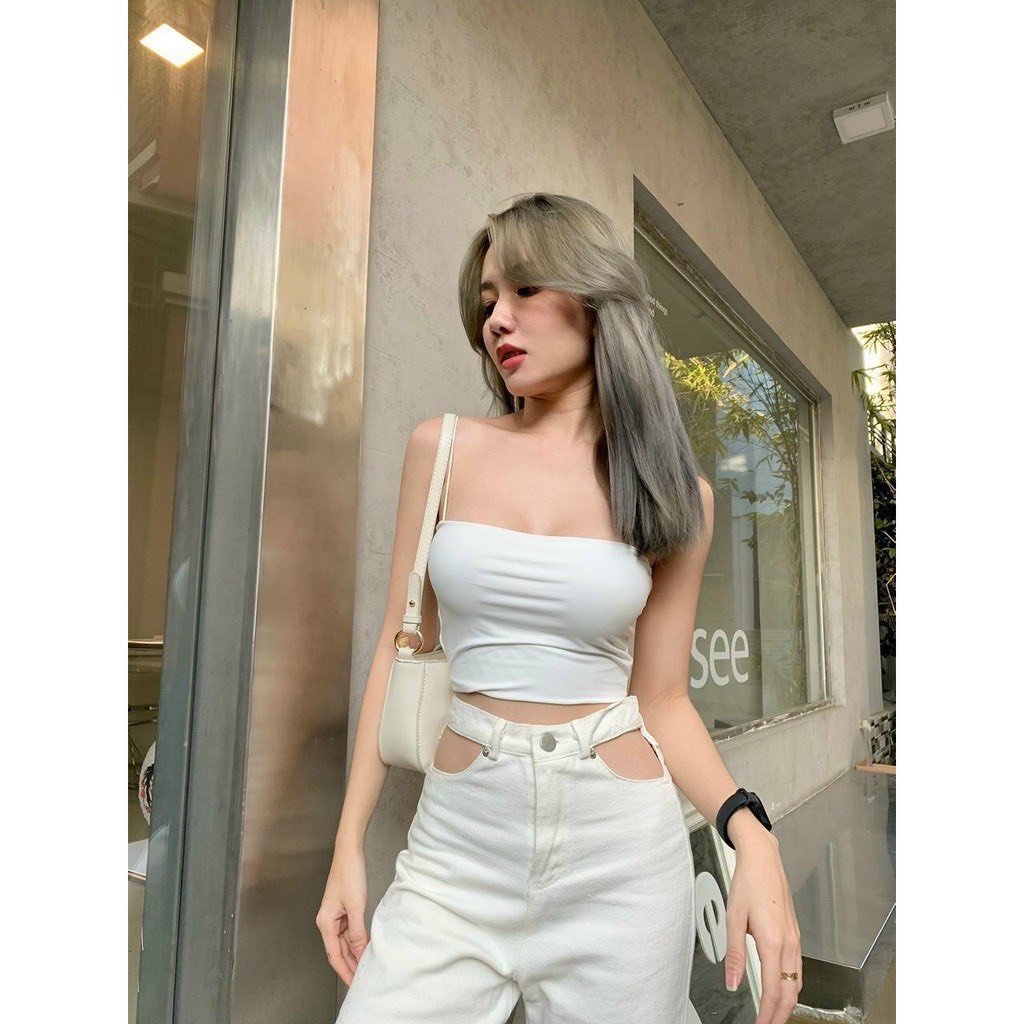 Áo 2 Dây Bún - Áo 2 Dây Croptop 2 Màu Siêu Hot - Kèm DEAL Sốc  - OCEAN.CLO