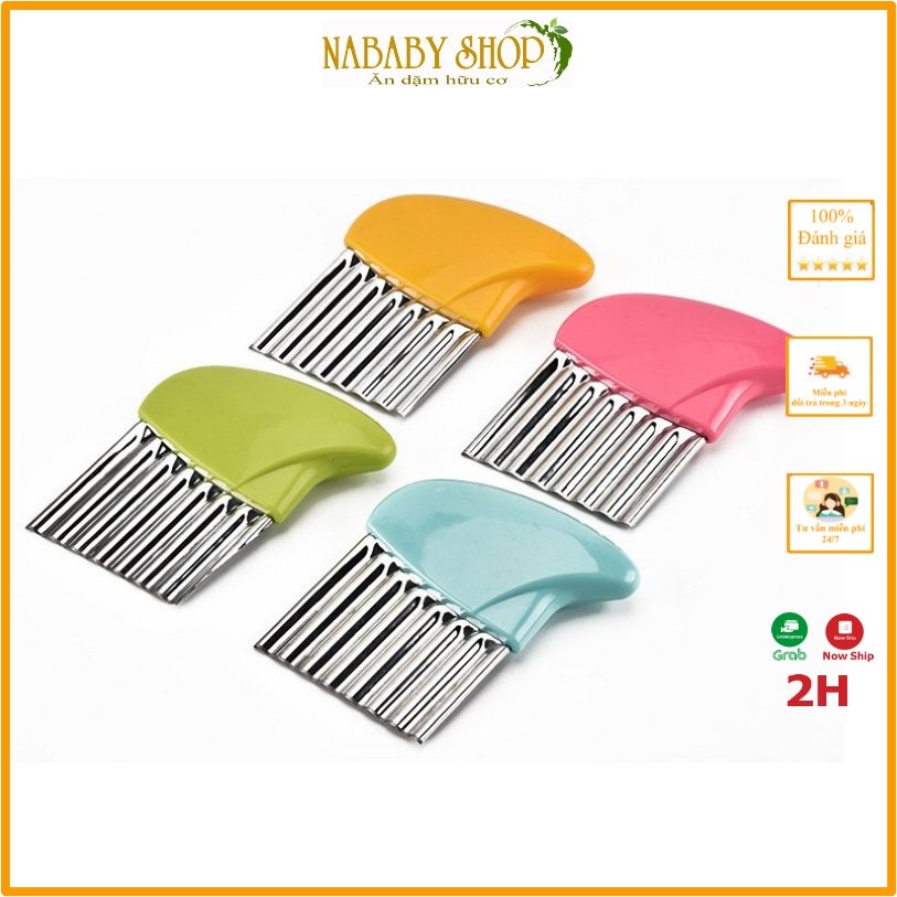 Dao lượn sóng cắt rau cho quả cho bé ăn dặm BLW, dao chặn sóng