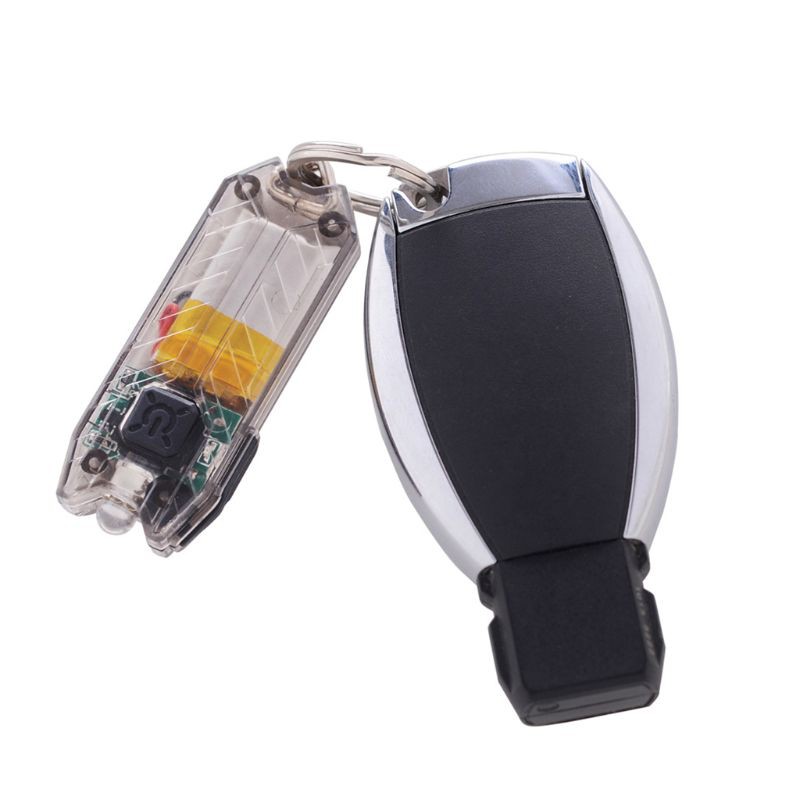 Đèn pin LED mini 45LM 2 chế độ sạc USB treo móc khóa tiện lợi
