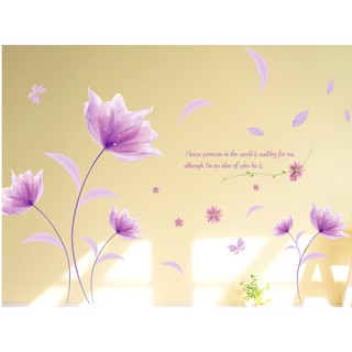 Decal dán tường HOA PHA LÊ TÍM MỚI