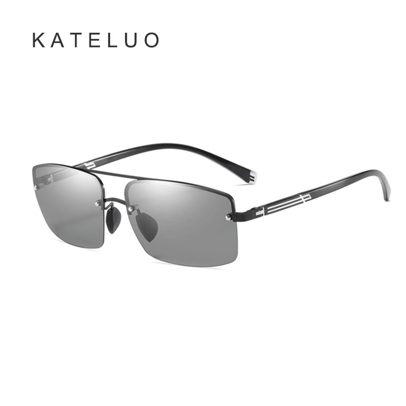 Kính Mát KATELUO 1912 Phân Cực Gọng Vuông Đổi Màu Chống Chói Dành Cho Nam