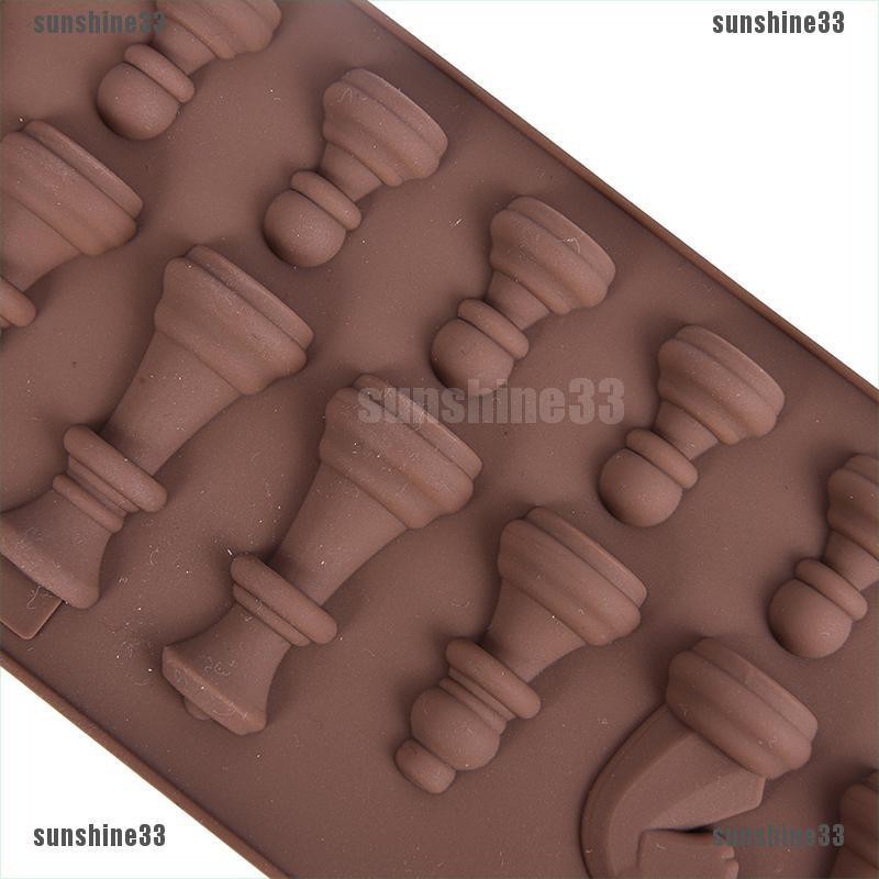 1 Khuôn Silicone Hình Cờ Vua Trang Trí Bánh