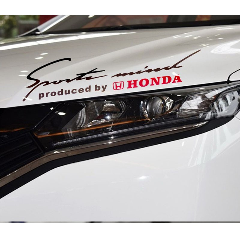 Tem dán Sport trang trí cho ô tô Honda (Đen đỏ)