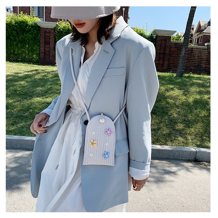 Túi đựng điện thoại di động IELGY họa tiết hoa nhỏ xinh xắn thời trang cho nữ