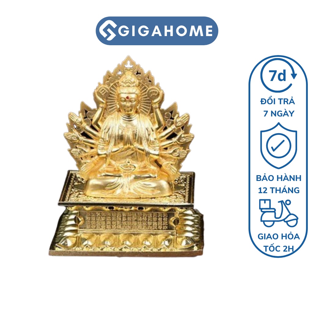 Tượng Phật Quan Âm Nghìn Mắt Nghìn Tay Để Ô Tô, Bàn Làm Việc Cầu Bình An GIGAHOME 5537