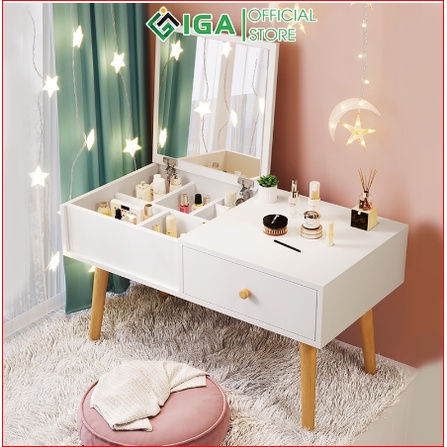 Bàn trang điểm ngồi bệt mini IGA có ngăn kéo thông minh - GP143