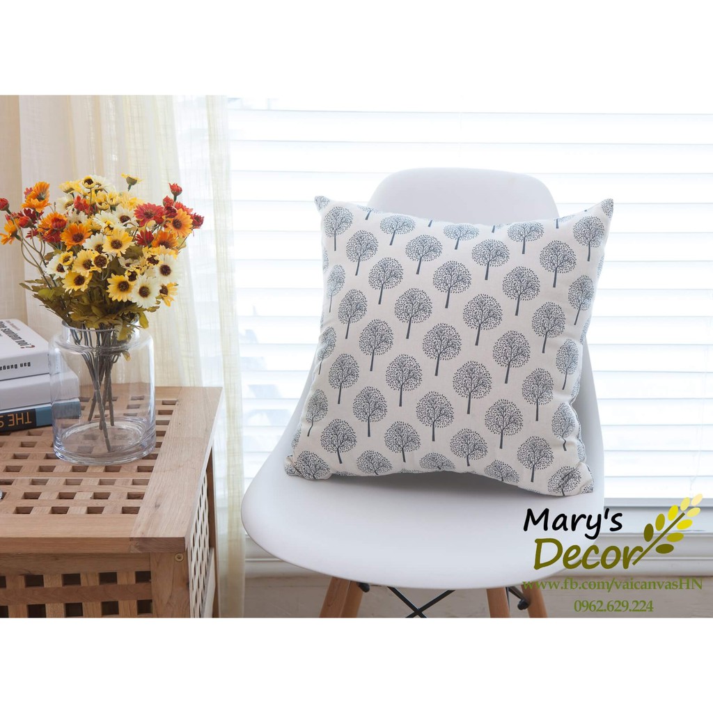 Gối tựa sofa Mary Décor - họa tiết Họa tiết cây G-D09