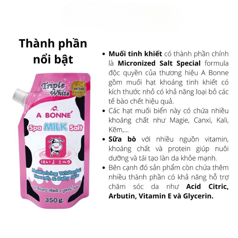 Muối tắm tẩy tế bào chết ABONNE hàng Thái Lan chính hãng